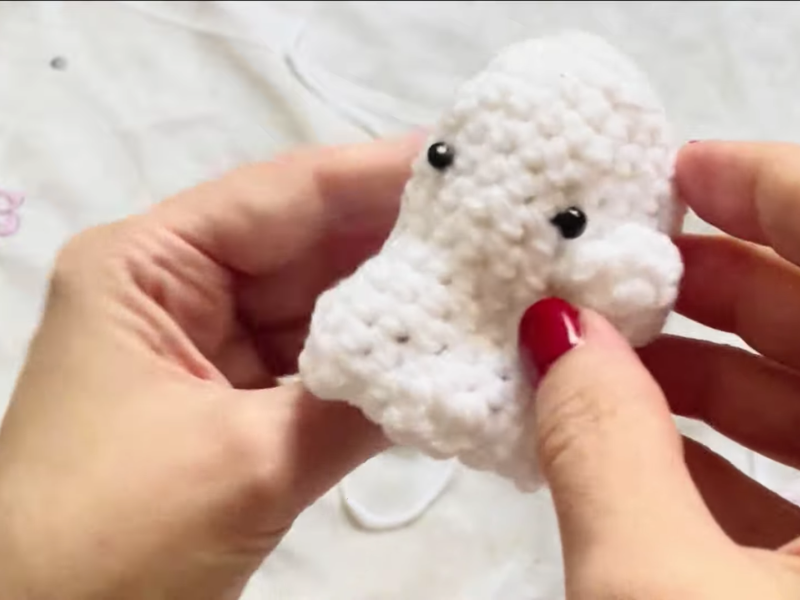 fantasma a crochet terminado