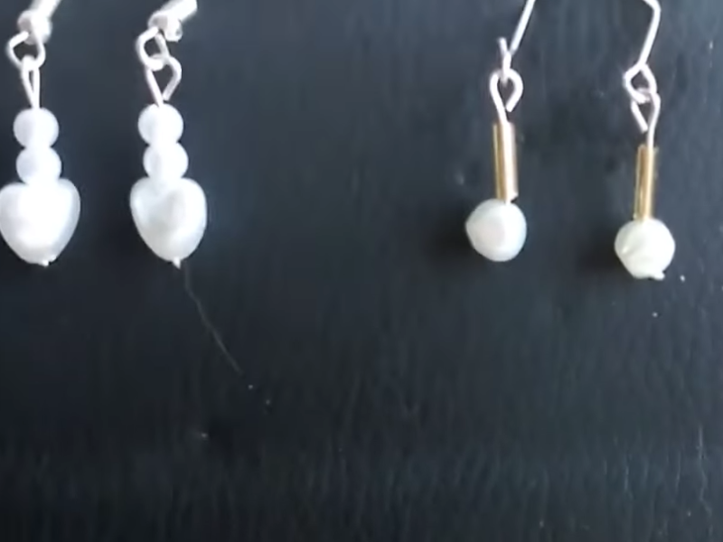 tus propios pendientes de perlitas