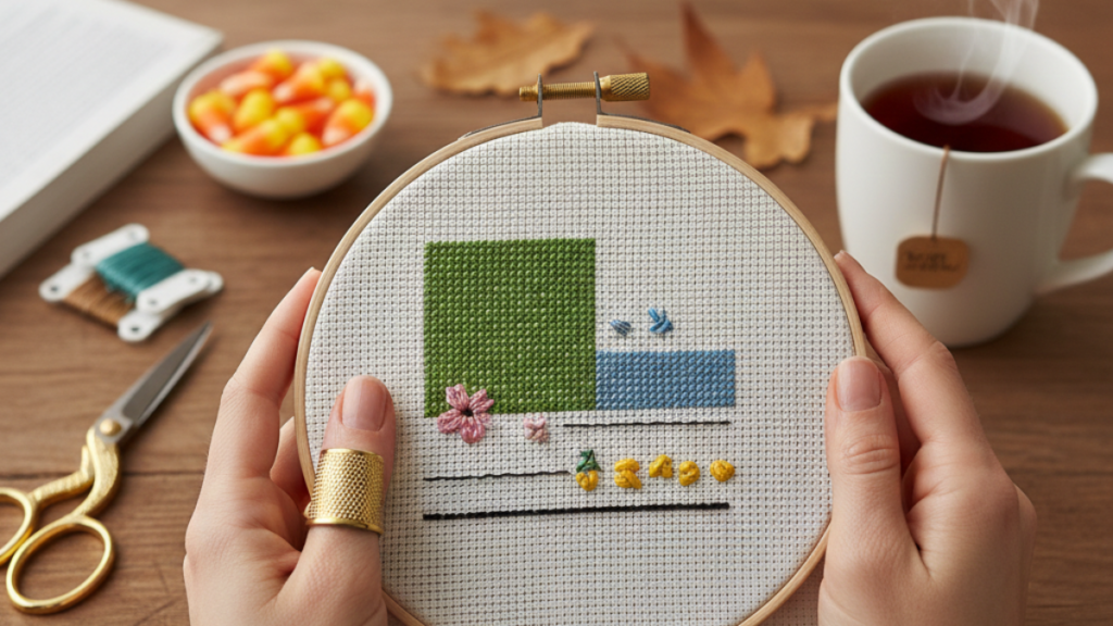 puntadas esenciales punto cruz