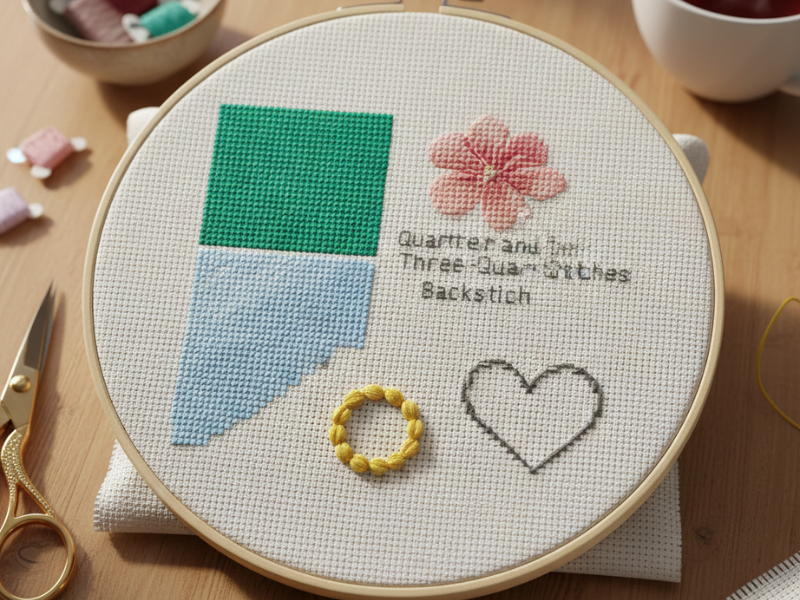 puntadas esenciales en punto de cruz