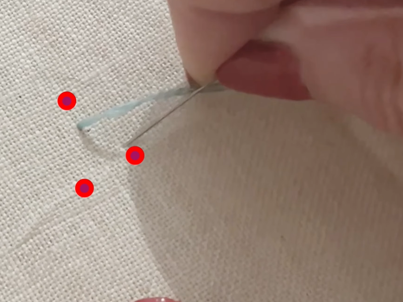 pasa a la linea inferior haciendo un triangulo imaginario